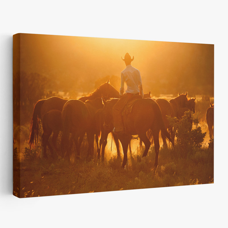 «Motion Out» - photographie figurative, art de cowboys et de cowboys, H 60 po x l 40 po