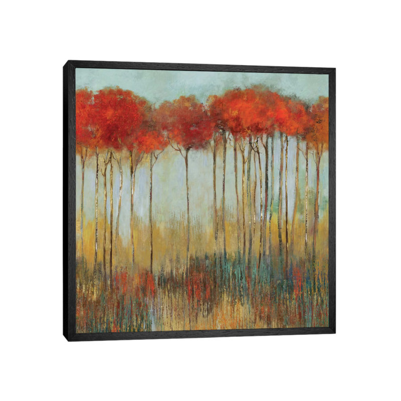 Amongst Friends I by Allison Pearce - Painting on Canvas, 93.98 cm H x 93.98 cm W, Black Framed Canvas