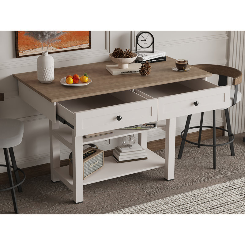 Console avec 2 tiroirs Morden Design, Blanc