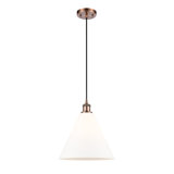 Luminaire suspendu conique à 1 lumière