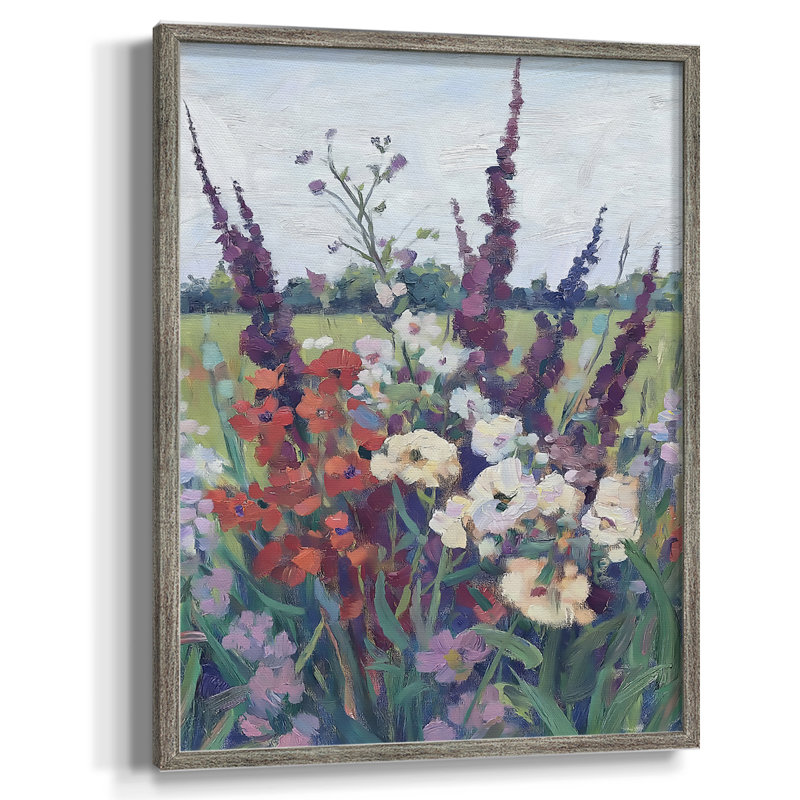 Reproduction encadrée FLORAL Series DCXLIV - bois massif, H 11 po x l 9 po