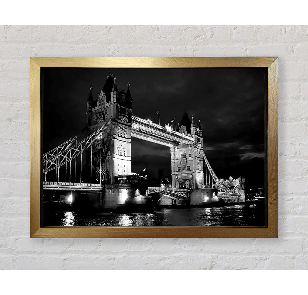 London Tower Bridge B N W - Einzelner Bilderrahmen Kunstdrucke