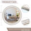 24" Round Mirror Farmhouse Wooden Frame Circle Mirrors, Rustic Decorative Distressed Wall Mounted Mirror For Bathroom, Bedroom, Living Room, Entryway, Fireplace, Hall