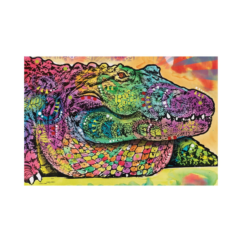 In Awhile Crocodile II by Dean Russo - Wrapped Canvas Print, 101.6 cm H x 66.04 cm W x 1.91 cm D