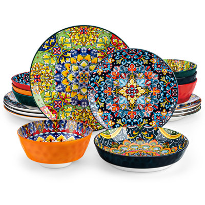 Red Barrel Studio® 16 Piece Stoneware Dinnerware Set, Service For 4 (Set of 16)