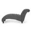 Chaise longue de style courbée, tissu anthracite surpiqué à boutons et à losanges, pieds relaxants en bois de bouleau stable, design, coloré