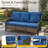Adams 7- Person Outdoor Wicker Patio Sofa Seating Group With Swivel Rocking Chairs And Fire Pit Table-57659932-57659935