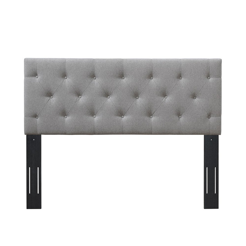 Bruegman Upholstered Headboard, Silver Gray, Queen