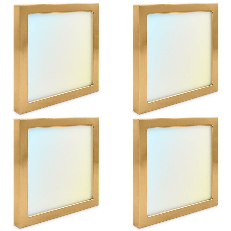 LED Flush Mount, Brass