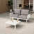 Coussin gris clair / structure blanche est en rupture de stock