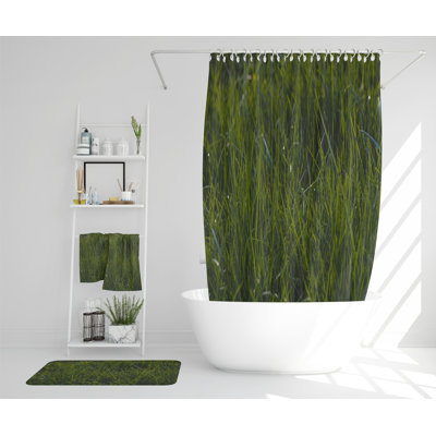 Natia Polyester Shower Curtain Set