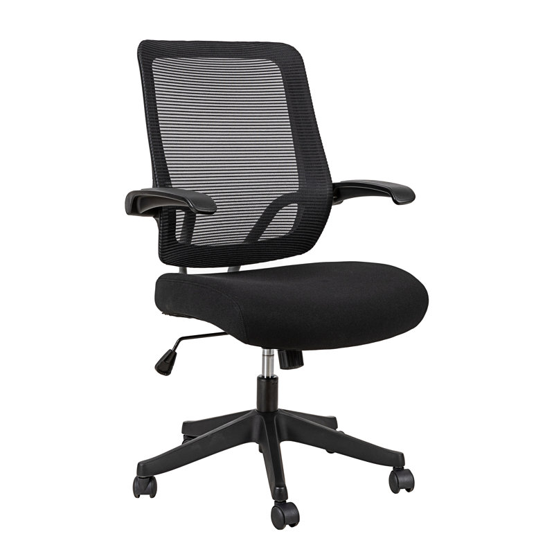 Chaise de travail en filet Laionna, Noir, Noir