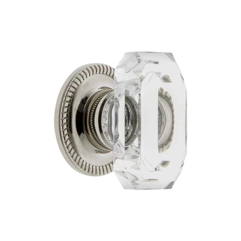 Baguette Rectangular Knob, Polished Nickel
