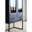 Armoire noire minimaliste pour exposer des objets - 31,5 x 18 x 86,5 86,5h avec plusieurs tablettes pour ranger divers objets
