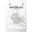 Waterloo City Map 1 Piece Wall Art-1316740735