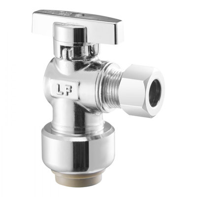 Robinet d'arrêt d'angle à compression 1/2 "PTC x P 3/8" DO compression 1/4 de tour