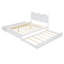 Grand lit plateforme avec 2 grands tiroirs, lit gigogne simple TG, blanc