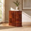 Table de bout étroite à 2 tiroirs, entièrement assemblée et courbée, avec table d'appoint en bois massif American