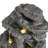 5-Tiered Concrete Tall Slim Fountain, 23.85"H –LED-Lit Column, Space-Saving Modern Outdoor Accent, All-Weather Resistant