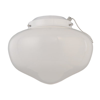 Semi-Gloss 1-Light Ceiling Fan Schoolhouse Light Kit