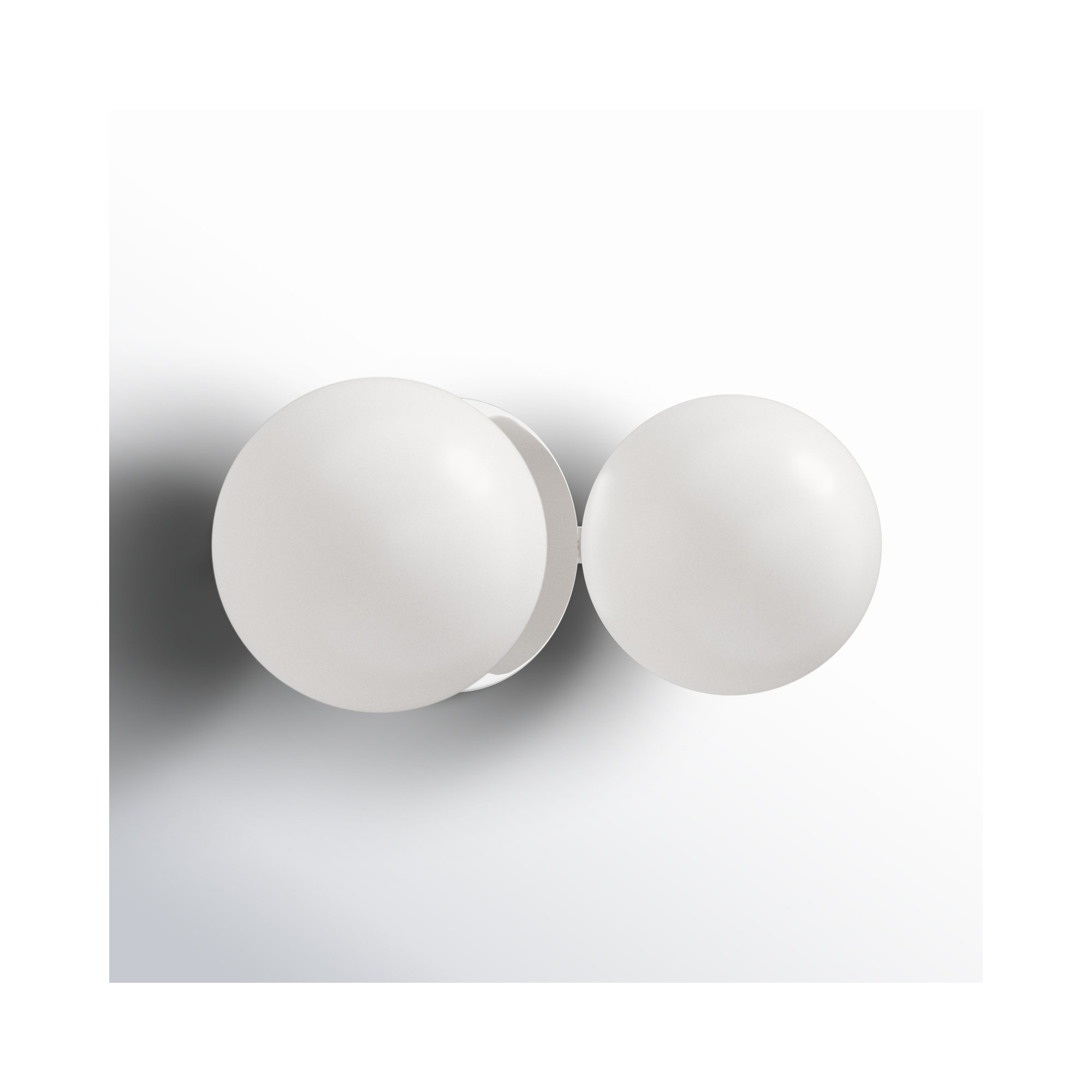Samson 2 Light Frosted Vanity Light, Polished Chrome