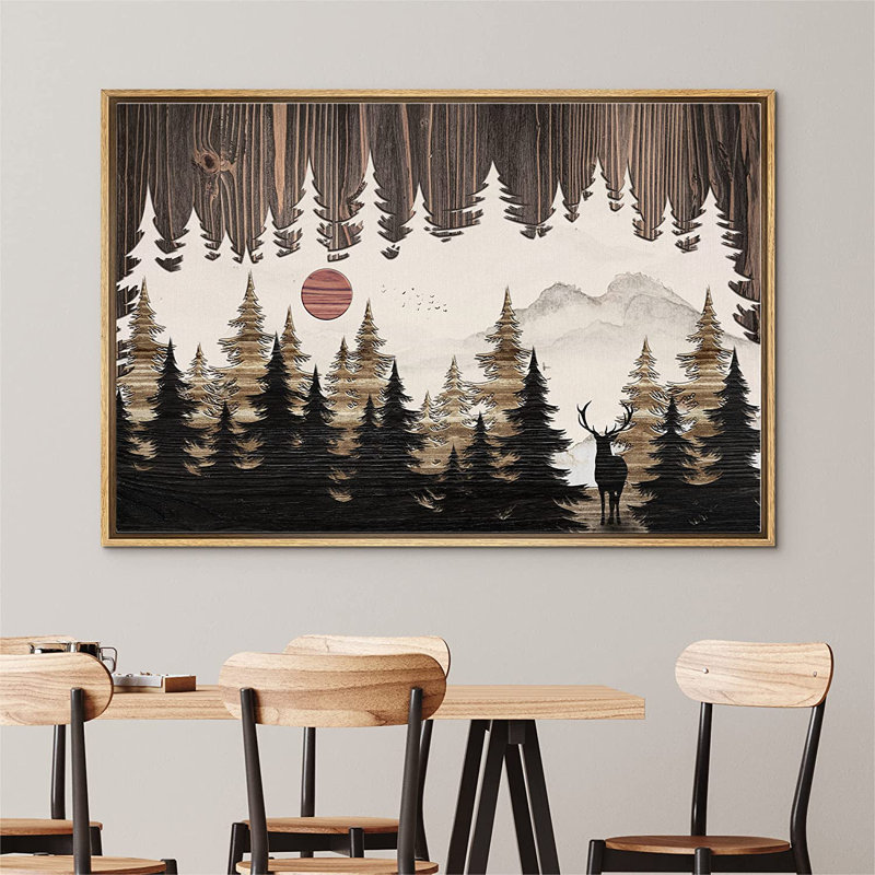 Western Wood Effect Landscape, H 16 po x l 24 po x P 1,5 po, Naturel
