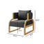Fauteuil rembourré en bois massif de polyester l 27,5 po-130903465