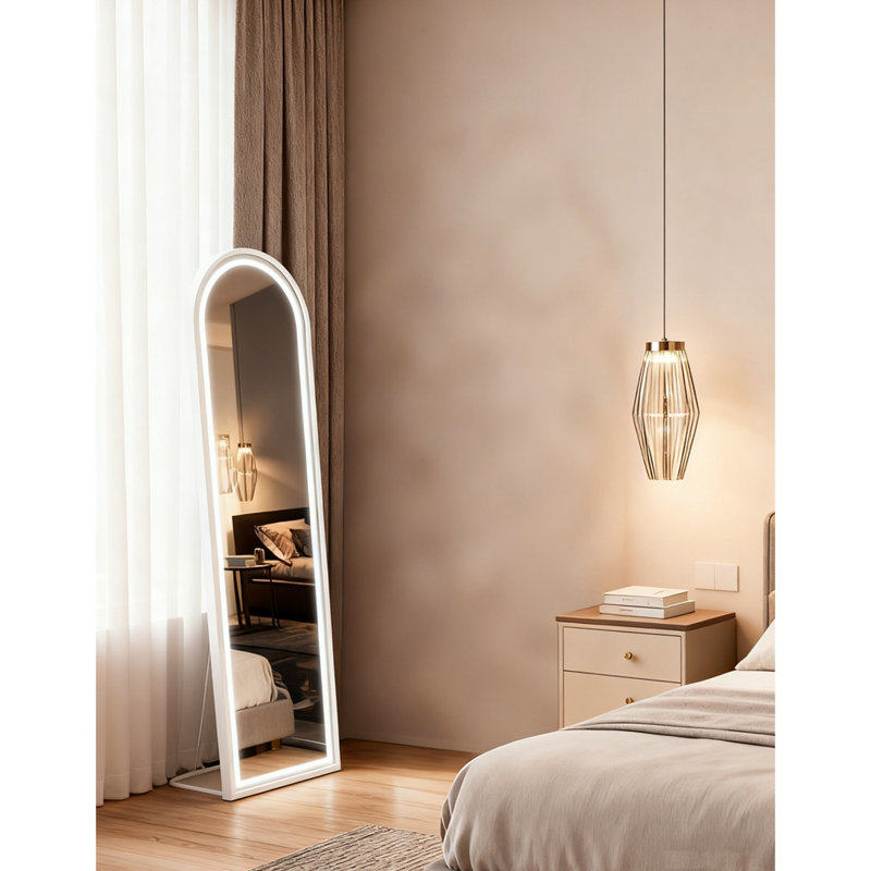 Full Length Mirror 63"x 20" Floor Mirror, Free Standing Full Body Mirror, Wall Mounted Hanging or Leaning Mirror with Stand for Bedroom, Living Room, Cloakroom