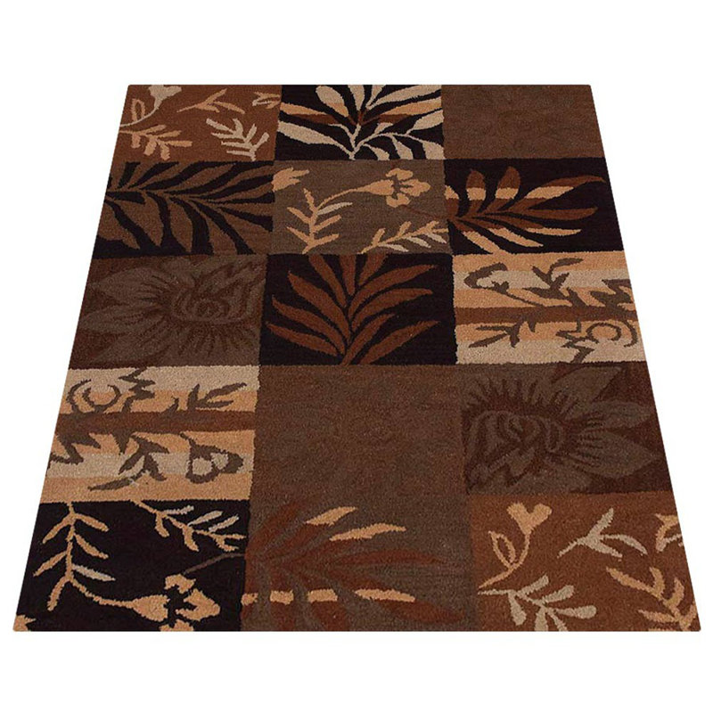 Lydecker Hand Tufted Wool Eco-Friendly Area Rugs - Square, Multicolor, Floral Modern Design, High Pile Thick Handmade Anti Skid Area Rugs for Living Room, Bed Room