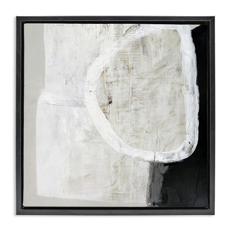 Art mural moderne sur toile abstraite par Design Fabrikken, Cadre flottant noir de jais, H 25 po x l 25 po x P 1,7 po