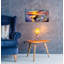 «Santorini Painted Sunset» par Rey Klimt, art mural en verre acrylique-540233410