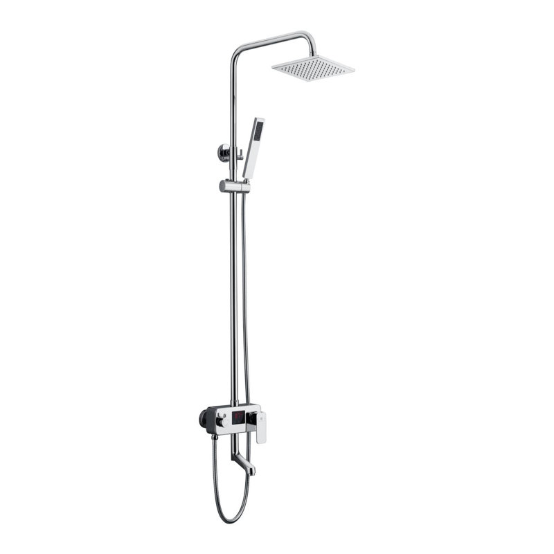 Robinet de baignoire et de douche à pression équilibrée avec valve brute, Chrome