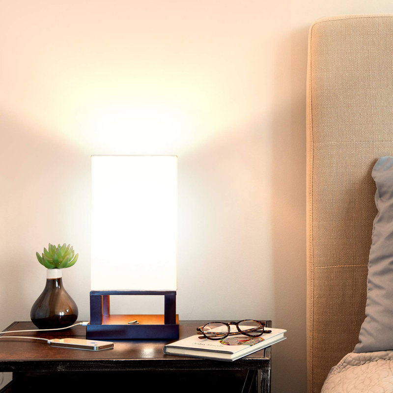 Lampe de chevet DEL 14 po Maxwell, Brun