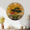 Très grande horloge murale en bois Boho - Bonsai géométrique minimaliste bohémien