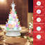 Arbre de Noël artificiel pin vert / bleu / jaune 1,2 pi avec 12 lumières multicolores