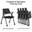 Chaise de formation mobile pliable Okeysen avec bras pour tablette d'écriture droitier, certifiée BIFMA