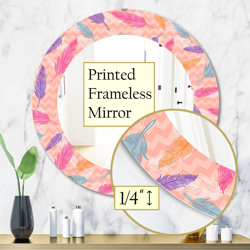 Miroir mural Feathers 9, H 31,5 po x l po