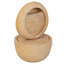 Fontaine à eau ronde en ciment - 21,7 po x 21,7 po x 34,3 po - Crème
