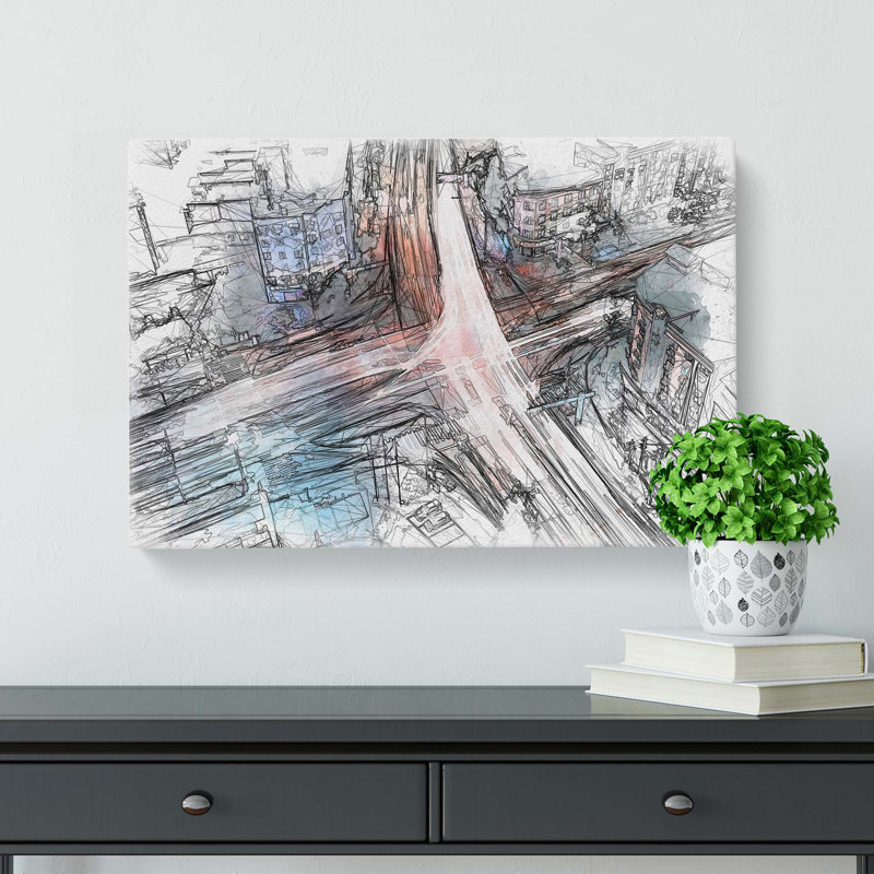 Urban City Lights in Abstract - Wrapped Canvas, 40cm H x 60cm W x 3cm D