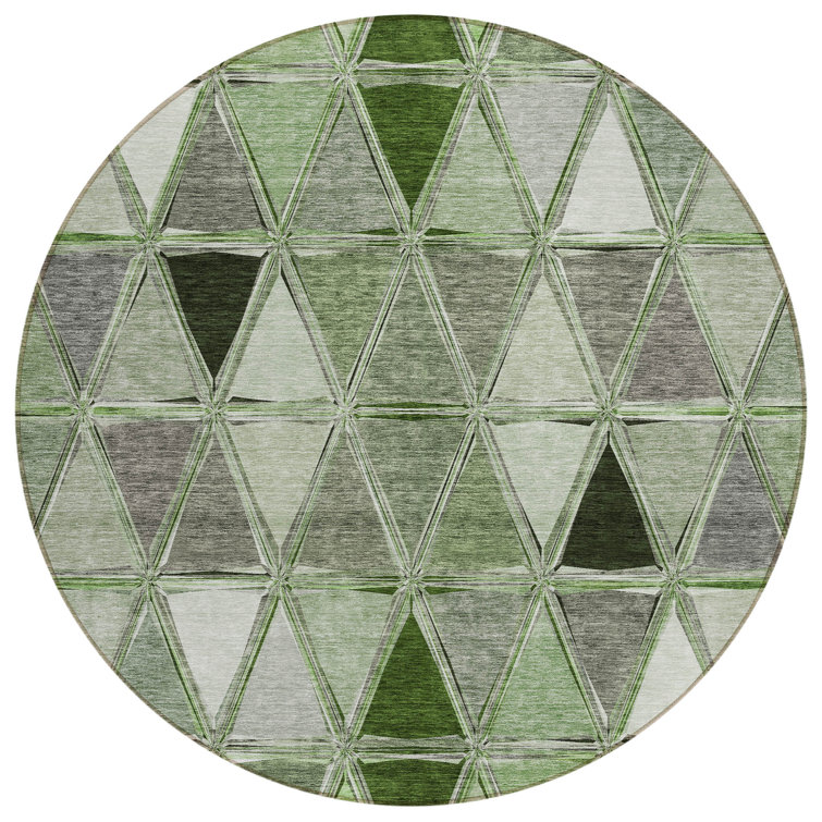 Wigburg Washable Geometric Indoor / Outdoor Rug