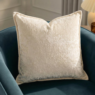 Housses de coussin en velours de luxe luxueux - Ensemble de 2 housses de coussin carrées unies