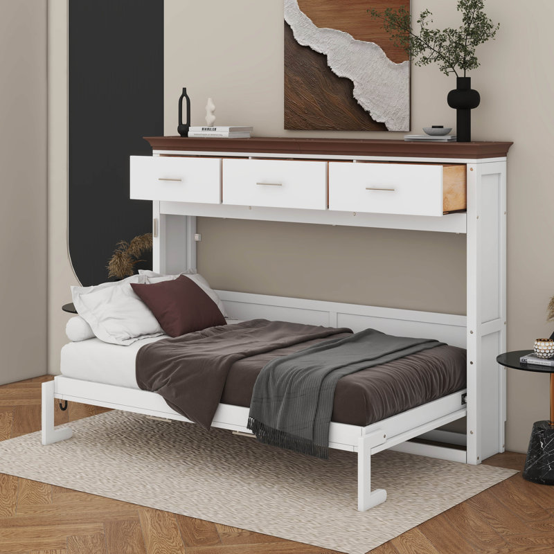 Lit escamotable simple avec tiroirs