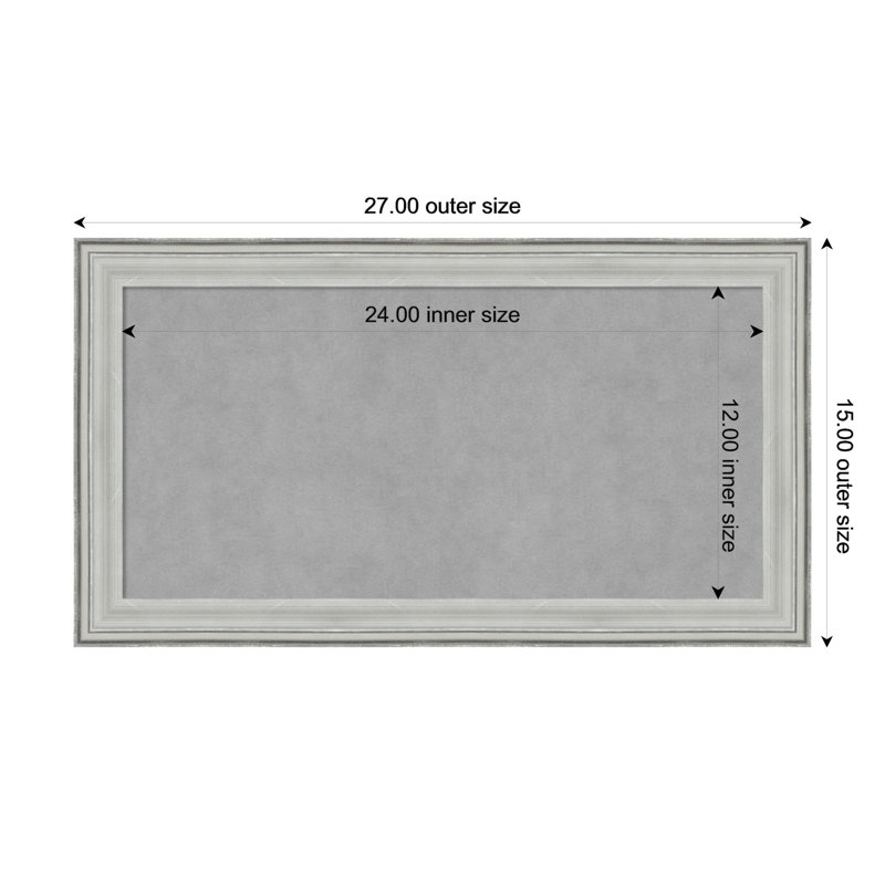 Tableau magnétique mural / babillard, 15" H x 27" W