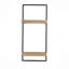 Étagère murale en fer et bois 12 x 6 x 27 po avec deux tablettes