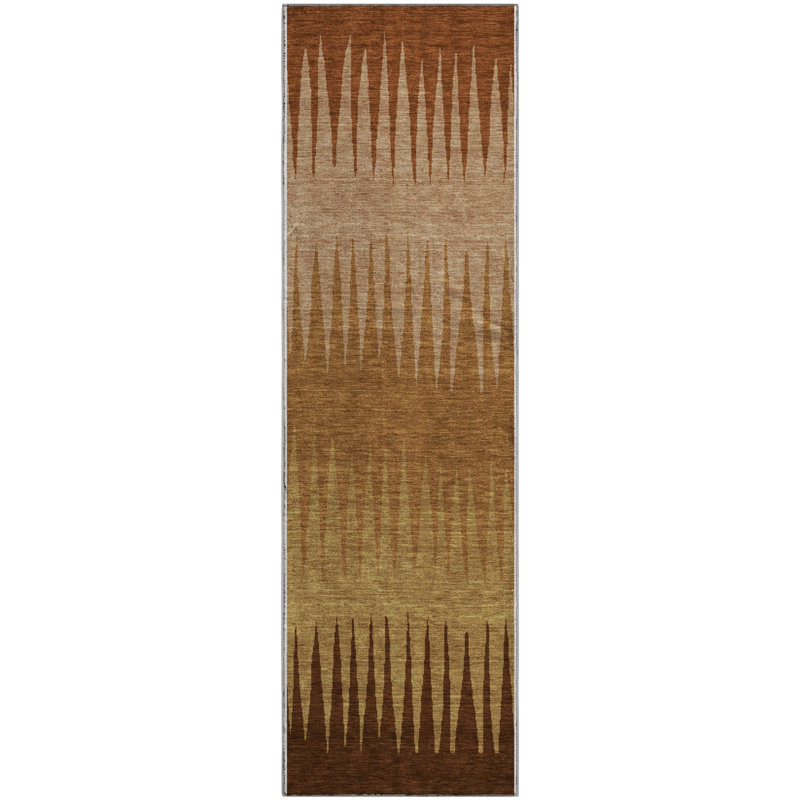 Premium Machine Washable Prisco Paprika Rug, Runner 2'3" x 7'6"