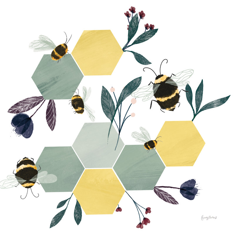 Abeilles IV, H 30 po x l 30 po x P 1,25 po