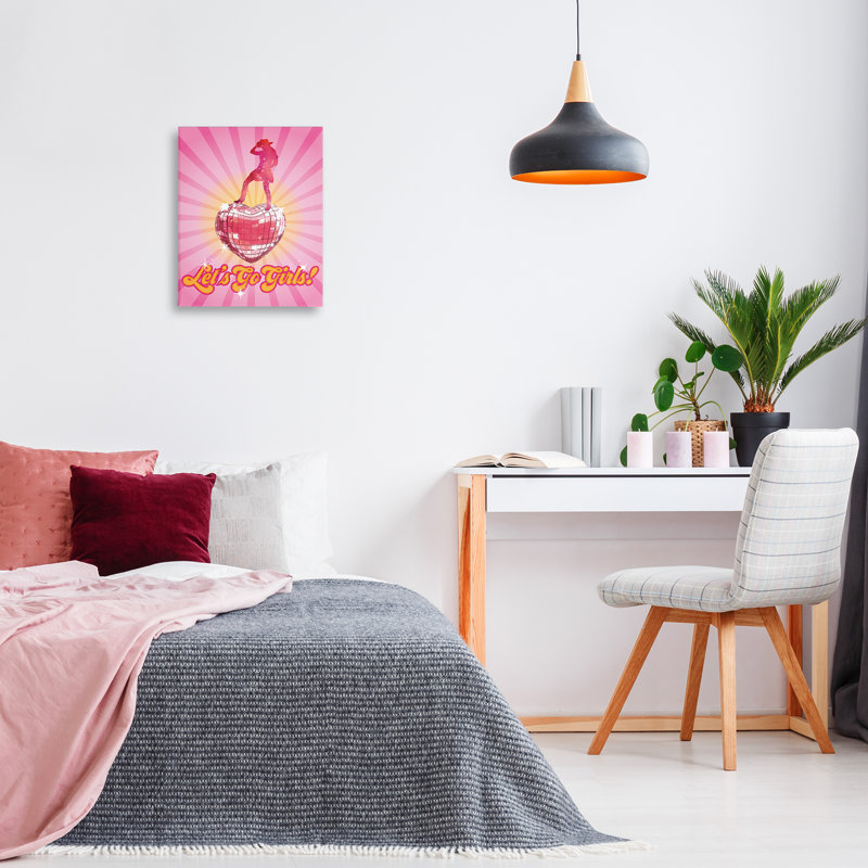 «Let Go Girls Disco», art mural sur toile par Susan Arnot, H 20 po x l 16 po