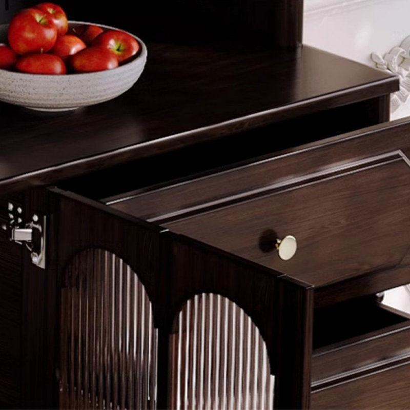 Buffet en bois de noyer foncé foncé