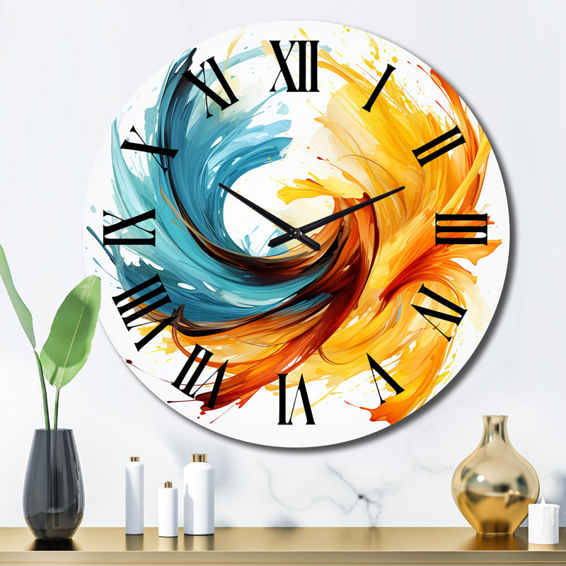 Horloge murale spirale abstraite, Grand