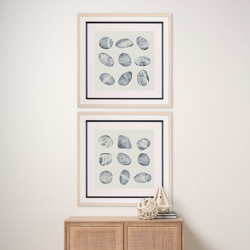 «River Worn» par Grace Popp, reproduction d'art encadrée sous verre, Rivière usée
